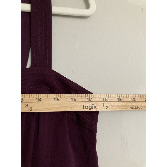 J. Crew Factory Sleeveless Maxi Dress 10 Purple Polyester Column - Picture 6 of 8